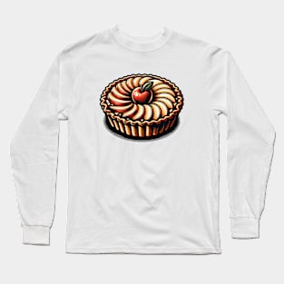 Apple Pie Cafe Slice Sweet Kawaii Art Bake Long Sleeve T-Shirt